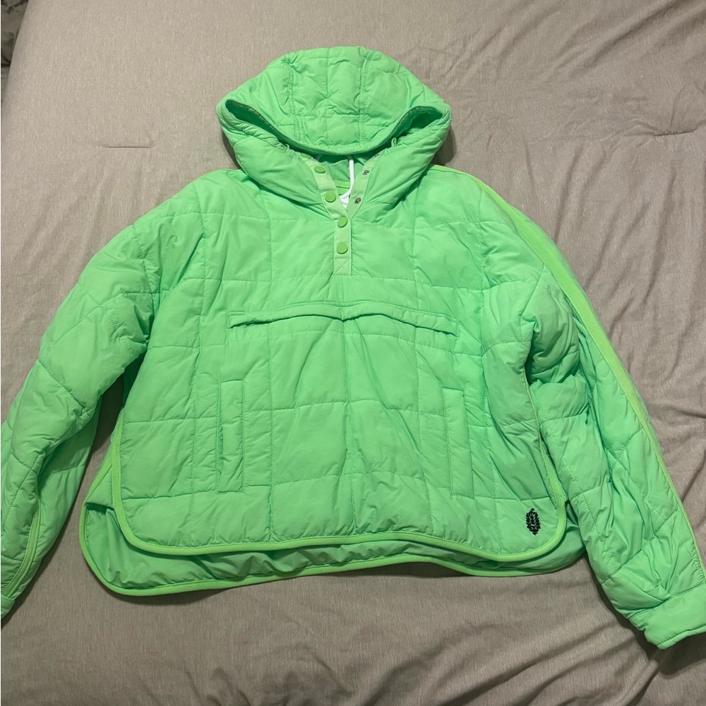 PIPPA PACKABLE PULLOVER FREE PEOPLE LIME GREEN